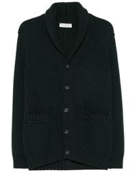 LUIGI GENTILE - Ribbed-Knit Shawl-Collar Cardigan - Lyst