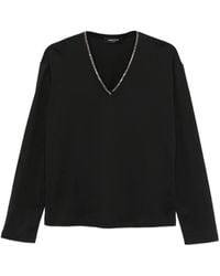 Fabiana Filippi - Embellished-Neckline T-Shirt - Lyst