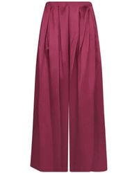 Danamé - Sandy Pleated Satin Palazzo Pants - Lyst
