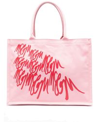MSGM - Logo-print Shoulder Bag - Lyst