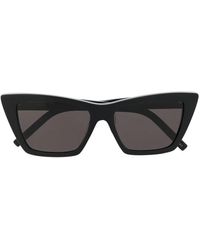 Saint Laurent - Logo-Print Sunglasses - Lyst