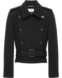 Saint Laurent - Officer's Jack Met Dubbele Rij Knopen - Lyst
