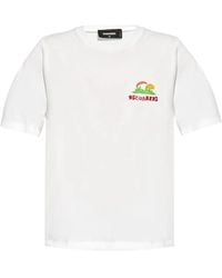 DSquared² - T-Shirt Mit Grafischem Print - Lyst