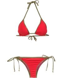 Amir Slama - Bikini Mit Goldfarbenen Borten - Lyst