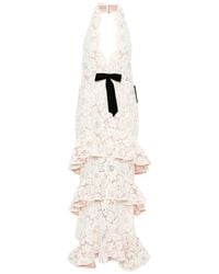 retroféte - Senara Lace Ruffled Maxi Dress - Lyst