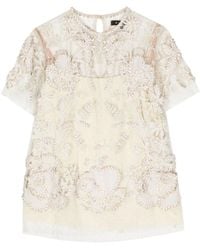Biyan - Semi-Transparente Bluse Mit Stickerei - Lyst