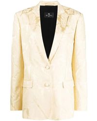 Etro - Patterned-Jacquard Single-Breasted Blazer - Lyst