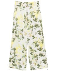 Liu Jo - Floral Wide-Leg Pants - Lyst