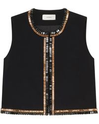 Maliparmi - Round-Neck Beaded Vest - Lyst