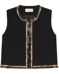 Maliparmi - Round-Neck Beaded Vest - Lyst