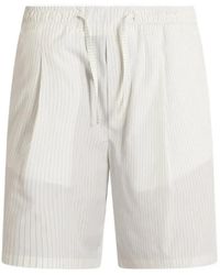 Low Brand - Pinstripe-Pattern Drawstring Shorts - Lyst