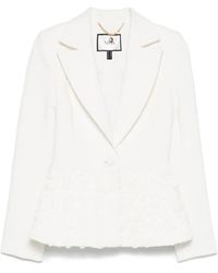 Nissa - 3D Flowers Single-Breasted Blazer - Lyst