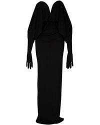 Saint Laurent - Draped Gloved Gown - Lyst