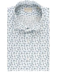 Xacus - Floral-Print Cotton Shirt - Lyst