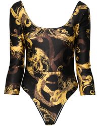 Versace Jeans Couture - Watercolour Couture Bodysuit - Lyst