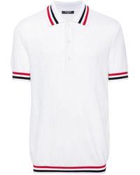 Balmain - Poloshirt Met Monogram Jacquard - Lyst