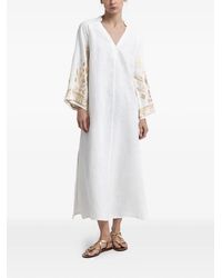 Greek Archaic Kori - Embroidered Long-Sleeved Dress - Lyst