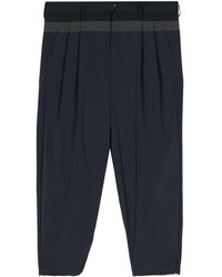 Kolor - Pleated Tapered Trousers - Lyst