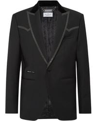 Philipp Plein - Lord Fit Stud-Embellished Blazer - Lyst