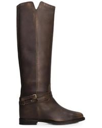 Via Roma 15 - Buckle-Strap Knee-High Boots - Lyst