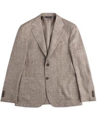 Fay - Blazer A Cuadros Con Dos Botones - Lyst