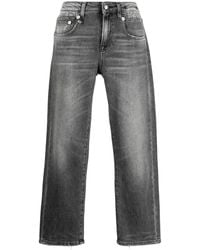 R13 - Distressed-Effect Cropped Jeans - Lyst