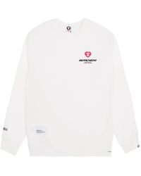 Aape By A Bathing Ape - Moonface Heart-Patch Sweatshirt - Lyst