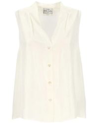 forte_forte - Sleeveless Button-Up Shirt - Lyst