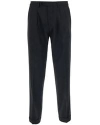 Michael Coal - Pleated Turned-Up Trousers - Lyst