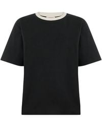 Weekend by Maxmara - Logo-Print Contrast-Trim T-Shirt - Lyst