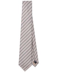 Emporio Armani - Cravate en soie à rayures - Lyst