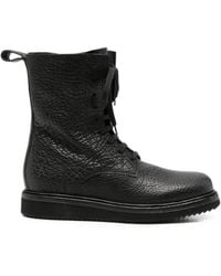 Gentry Portofino - Grainy Leather Lace-Up Boots - Lyst