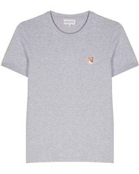 Maison Kitsuné - Fox Head Cotton T-Shirt - Lyst