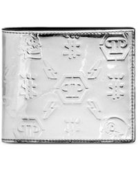 Philipp Plein - Monogram-embossed Metallic Wallet - Lyst