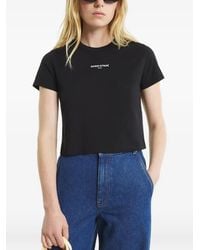 Maison Kitsuné - T-Shirt Crop À Logo Imprimé - Lyst