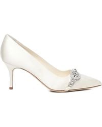 Manolo Blahnik - 75 Mm Pumps Verfraaid Met Kristallen - Lyst