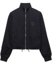 Prada - Reversible Jersey Zipper Jacket With Hood - Lyst