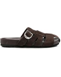 SERGIO MORETTI FIRENZE - Buckle-Fastening Caged Sandals - Lyst