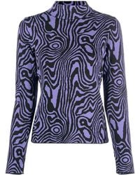 Moschino - Graphic-Print Roll-Neck Jumper - Lyst
