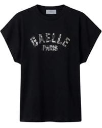 Gaelle Paris - Sequin-Embellished Logo T-Shirt - Lyst