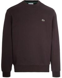 Lacoste - Logo-Embroidered Crew-Neck Sweater - Lyst
