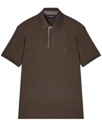 Emporio Armani - Cotton Elastane Polo Shirt - Lyst