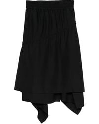 Y-3 - Asymmetrical Skirt With Flowing Design - Lyst