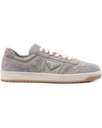 Prada - Downtown Suede-Leather Sneakers - Lyst