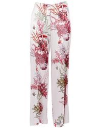 Shirtaporter - Floral-Print Palazzo Trousers - Lyst