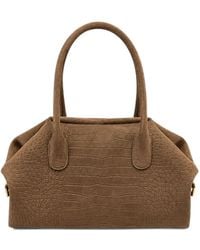 THEMOIRÈ - Medium Talia Trunk Crocodile-Effect Tote Bag - Lyst