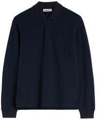 Jil Sander - Monogram-Embroidered Polo Shirt - Lyst