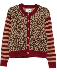 MC2 Saint Barth - Heidi Gestreept Vest Met Luipaardprint - Lyst
