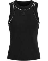 DKNY - Studded Ribbed Tank Top - Lyst
