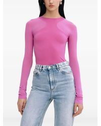 MARCELLA - Yada Sheer-Panel Long-Sleeve Top - Lyst